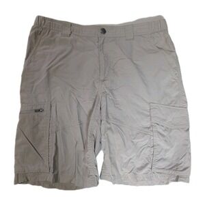 Columbia Silver Ridge Cargo Shorts Mens 34 Khaki Hiking Fishing Omni-Shade